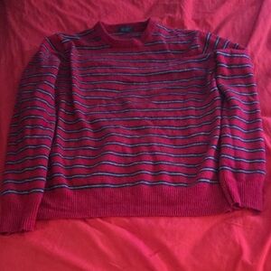 J.Crew Red Sweater with Stripes
